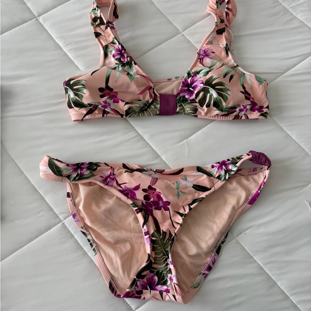 Target Women Swim Floral Bikini Set - Pink, Purple, Green